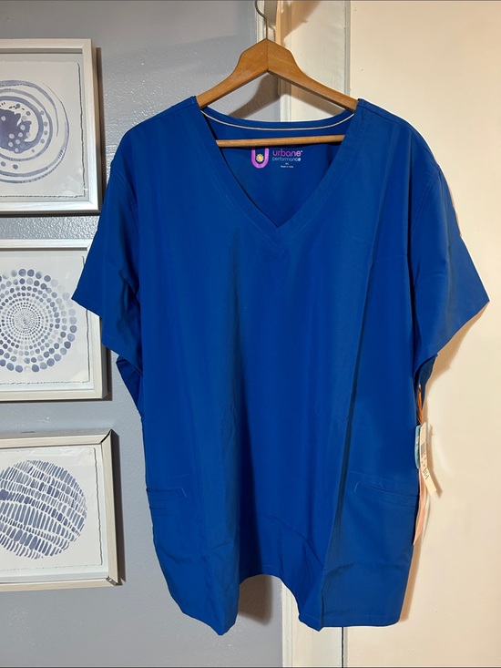 Urbane Tops - NWT Urbane Performance scrub top Size 4XL Royal Blue Short Sleeve